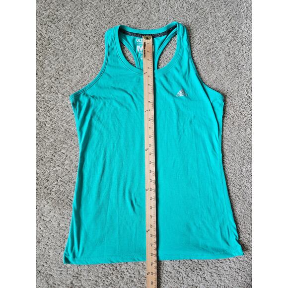 Adidas Climalite Ultimate Tank Top Sporty Racerback womens size medium green - Picture 5 of 6
